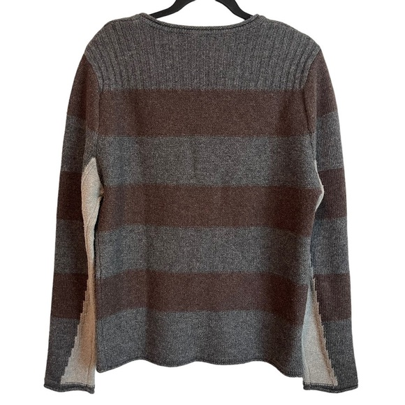 Rogue Striped Wool Blend Scoop Crewneck Pull Over Sweater Men's Size Medium - Picture 4 of 9